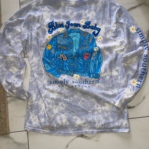 Simply Southern Light Blue Tie-Dye Hoodie